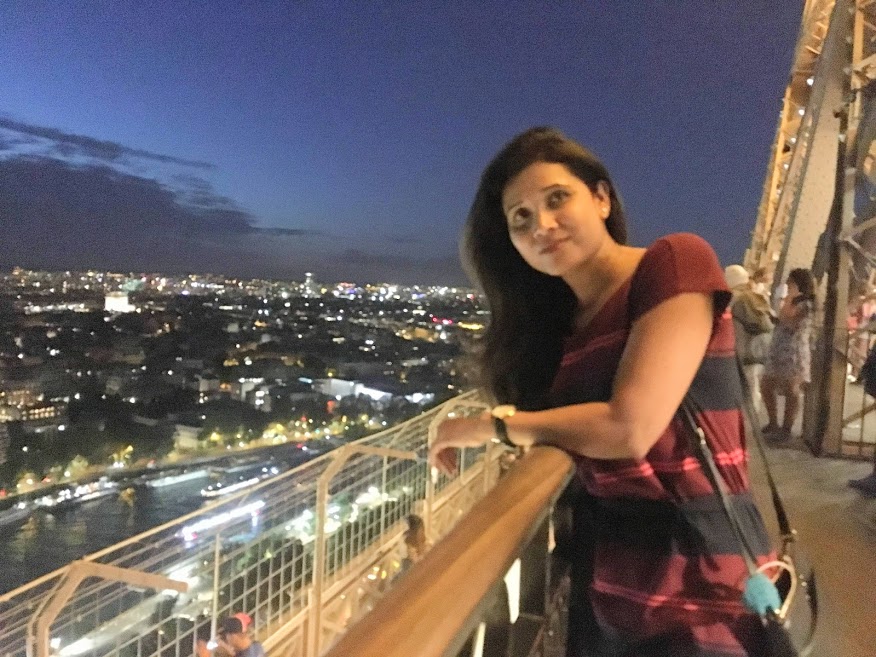 Elevator Ride to top of Eiffel Tower, Paris 