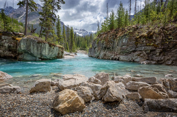 Marble Canyon and Kootenay River in Kootenay National Park, British Columbia, Canada